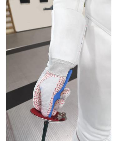 Foil Sword with Pistol Grip - Electric Fencing Weapon Set for Adults - Olympic Blade, Body Wire Socket, Guard Pad - Red/Blue (Right) - Buy Online on SooperMarket.com