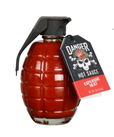 Grenade chilli Hot Sauce - Delicious hot sauce Unique grenade bottle Ideal for bbqs meats burger sauce or a dipping sauce.