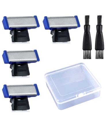 Shaver Replacement Head 4PCS Compatible With Microtouch Solo 2PCS Shaver Clean Brush With Box (4PCS)