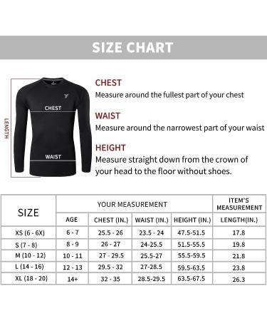 Youper Youth Thermal Compression Shirt - Long Sleeve Fleece Baselayer, Black - Youth Small - Buy Online on SooperMarket.com