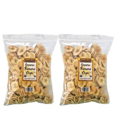 2 Pack of Trader Joes Dried Fruit Organic Banana Chips 16-oz Bags