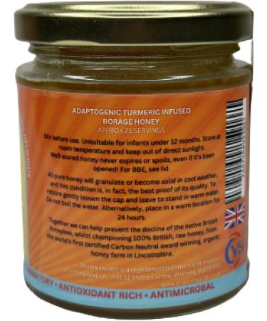 Organic Turmeric Honey Infused with UK Borage - Anti-Inflammatory & Anti-Aging | Shakra Health - Buy Online on SooperMarket.com