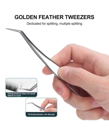 Premium Eyelash Extension Tweezers Set - 3-Part Silver Dolphin Tool for Perfect Fans - Buy Online on SooperMarket.com
