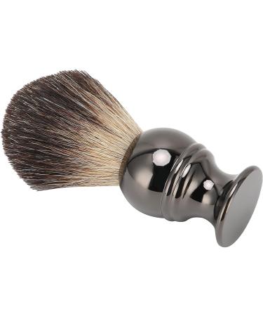 Portable Stainless Steel Shaving Brush (Gun Color) for Men | Premium Beard & Salon Brush - Buy Online on SooperMarket.com