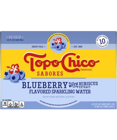 Topo Chico Blueberry Hibiscus Sparkling Water - 12oz 8pk - Refreshing Flavor International Shipping Available - Buy Online on SooperMarket.com