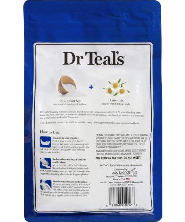 Dr. Teal's Comfort & Calm Bath Soak Gift Set - 4 Pack, 3lbs Each - Chamomile Essential Oils & Epsom Salt - Relax Your Body & Mind - Home Spa Kit - Buy Online on SooperMarket.com