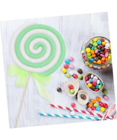 OFFSCH Lollipop Props Xmas Party Prop Decorative Lollipop Model Scene Decorative Props Christmas Decor Candy Prop Hawaiian Christmas Ornaments Wedding Photo Props Small Fake Food Foam Green 60.00X22.00X2.00CM - Buy Online on SooperMarket.com