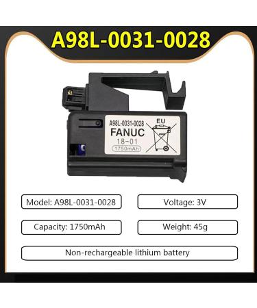 WELLVEUS 4 Pack A98L-0031-0028 PLC 3V 1750mAh Battery for Fanuc A98L-0031-0028 & A02B-0309-K102 - International Shipping Available - Buy Online on SooperMarket.com