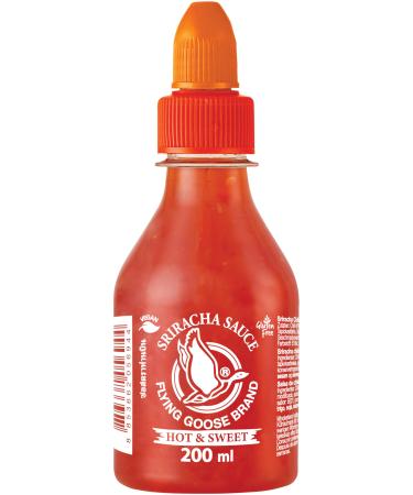 Flying Goose Sriracha Sharf Chilisauce - Sharp & Sweet Orange Cap W rzsauce from Thailand 1 Pack (1 x 200 ml) sharp & sweet 200ml