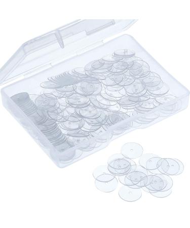 WILLBOND Clear Disc Pads to Stabilize Earrings, Plastic Discs for Earring Backs (200)