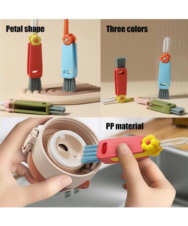 3 PCS Gap Cleaning Brush 3 in 1 Water Bottle Cleaner Brush Portable Bottle Cleaning Brush Rotating Bottle Brush Multifunctional Bottle Brushes for Cleaning Home Daily UseGap Cleaning Brush Water B - Buy Online on SooperMarket.com