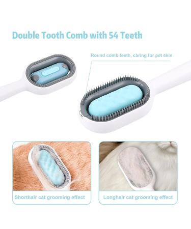 2-Piece Cat Brush Set | Portable Animal Hair Removal Brush with Water Tank | Multi-Functional Pet Cleaning Tool - Buy Online on SooperMarket.com