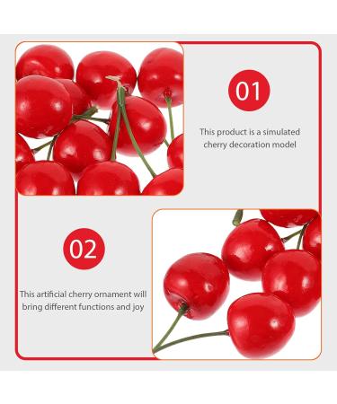 Cabilock 30 Pcs Artificial Cherry Farmhouse Vegetable Decoration Home Decorative Model Cherry Decoration Fruits Cherry Decor for Home Plastic Fruit Decor Kitchen Cabinet Toy Set Child - Buy Online on SooperMarket.com