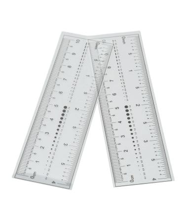 Nail Measuring Ruler Measuring Ruler for Artificial Nails Transparent Ultra-thin 10-piece Nail Measuring Tool Precise Measurement