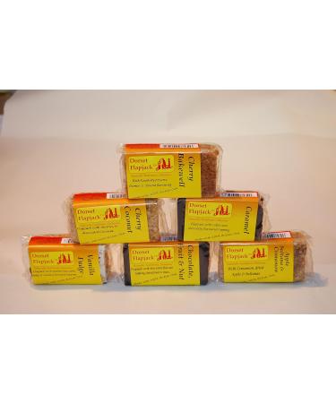 Dorset Flapjacks Vegetarian 100% British Oats | Assorted Flavours Box - Apple&Apricot, Cherry Bakewell, Caramel Chocolate, Fruit&Nut, Raspberry, Vanilla Fudge | 24 Bars (Pack of 1) - Buy Online on SooperMarket.com