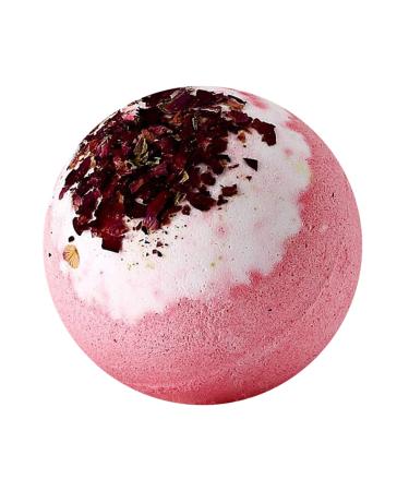 1PC dried flower bath bombs Ball naturally dried flower-aroma bath salt bath bomb shower shower sparkling pool salt for women pink a size