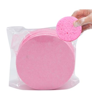 Shichangda Face Cleaning Sponge Natural Sponge Face Pads Skincare Sponges Cleansing Pads Cosmetic Spa Sponges Cellulose Facial Sponges for Personal Spa 50 Tablets