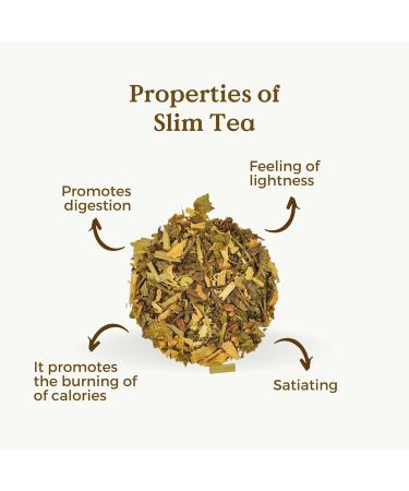 Slim Tea Organic 100g (50 Cups) | Detox Loose Leaf Tea with Matcha Mate Ginger Turmeric Cinnamom Mint REPLANTEA - Buy Online on SooperMarket.com