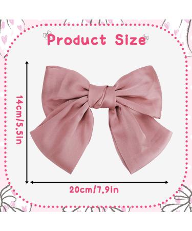 Shop Pink Bow Hair Clips for Women & Girls | French Large Hair Bows - International Shipping - Buy Online on SooperMarket.com
