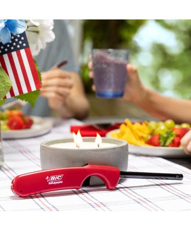 BIC Multi-Purpose Classic & Flex Wand Candle Lighters, Assorted Colors - Reliable & Safe Utility Lighter for Fireplaces, Campfires & More (4-Count) - Buy Online on SooperMarket.com
