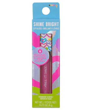 iscream Shine Bright Strawberry Scented Wand Applicator Lip Gloss with Light