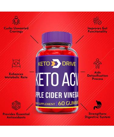 (2 Pack) Keto Drive ACV Gummies - Vegan Formula with Apple Cider Vinegar and Vitamin B12 for Weight Loss - 120 Gummies - Buy Online on SooperMarket.com