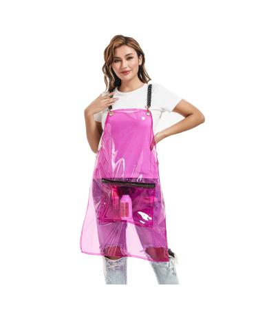 MIKI WELL Hair Stylist Apron - Adjustable Apron with Pockets Pink