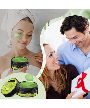 Green Gold Collagen Under Eye Mask (60 Pcs) - Hydrating Gel Pads for Dark Circles, Puffiness & Wrinkles - 30 Pairs Under Eye Patches for Men & Women - Beauty Skin Care Treatment - Buy Online on SooperMarket.com