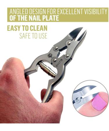 Toenail Clippers for Thick Ingrown Nails - Heavy Duty Surgical Stainless Steel Cutter for Men & Seniors | Krisp Beauty - Buy Online on SooperMarket.com