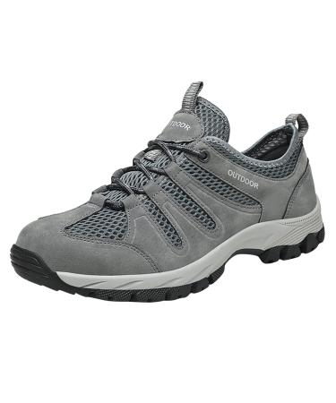 Rytejfes tennis shoes men waterproof autumn sporty gym sneakers running shoe outdoor damping walking walking slipproof sports shoes sneakers sport comfortable running light sneakers shoes #1 gray 43 EU