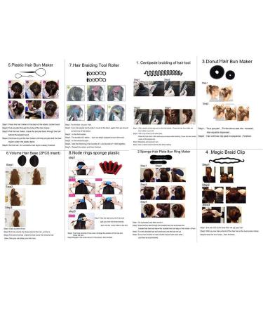 25 PCs Hair Styling Accessories Kit - Braided Clips & Foam Pads for DIY Hairstyles | Hair Tool Set for Girls - Buy Online on SooperMarket.com
