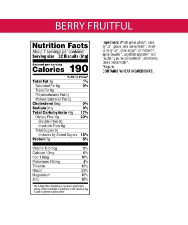 Kashi Breakfast Cereal  Vegan Protein  Organic Fiber Cereal  Berry Fruitful  15.6oz Box (1 Box) - Buy Online on SooperMarket.com