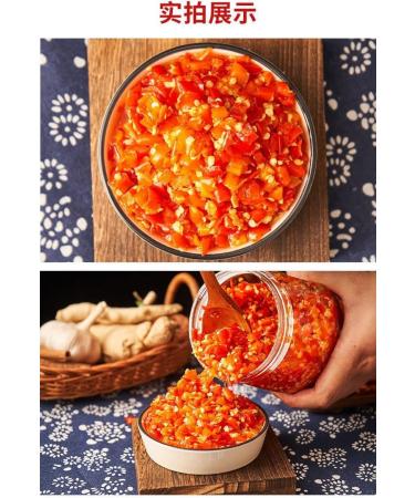 Hunan specialty spicy chopped chili sauce Chili sauce garlic paste Leisure spicy snacks Side dishes Mixed noodle sauce Chinese food Super Chili sauce and paste (Super spicy 500g) Super spicy 500g - Buy Online on SooperMarket.com