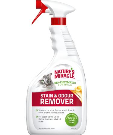Nature s Miracle Flecken- & Ruchs remover cat - enzyme cleaner for the easy removal of dirt odor neutralizer with melon scent 946 ml of cat 946 ml (1 Pack)