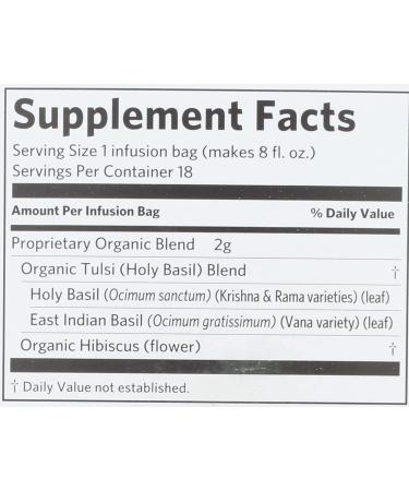 Organic India Tulsi Hibiscus Tea Infusion - 18 Count - Herbal Wellness Brew - Buy Online on SooperMarket.com