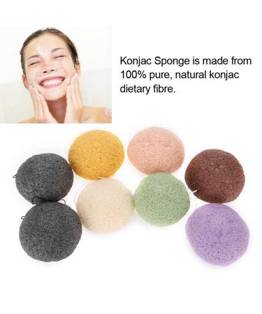 FILFEEL Facial Cleansing Sponge Set - 8PCS 100% Konjac Sponges for Gentle Face and Body Wash - Buy Online on SooperMarket.com