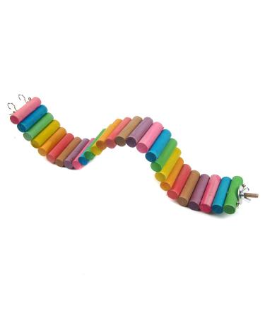 Alfie Pet - Samuel Hanging Wooden Bendable Bridge Ladder Toy for Birds Large