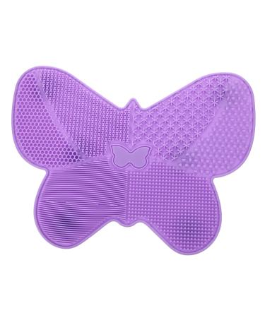 1pc Silicone Scrub Pad Hair Brush Cleaning Tool Brush Cleaning Mat Makeup Brush Cleaner Tool Hair Brush Cleaner Tool Beauty Brush Makeup Cleaning Mat Makeup Tools Purple