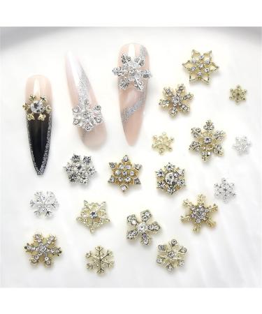 Stand Out With 10pcs 3D Art Alloy Snowflake Embellishments Fashionable Decorations X1231 - Buy Online on SooperMarket.com