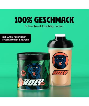 Holy Energy Gaming Booster Peach Panther - 50 Portions | Vegan Focus Drink with 100% Natural Fruit Aromas - Peach & Apricot Flavor - Buy Online on SooperMarket.com