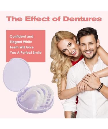 Natural Shade Fake Teeth Veneers Set for Upper and Lower Jaw 6pcs Cosmetic Dentures for Christmas and Daily Use - Buy Online on SooperMarket.com