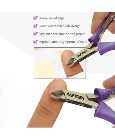 Professional 1/2 Jaw Cuticle Cutter Cuticle Nipper Stainless Steel Manicure Feet Hands Ingrown Toenail Cuticles Cuticle Scissors (Shining Purpul) - Buy Online on SooperMarket.com