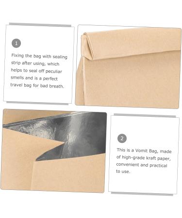 Healifty 30 Pcs Disposable Trash Bags for Car Travel - Air Sickness & Garbage Bags - Light Brown - 21x14.5cm - Pack of 3 - Buy Online on SooperMarket.com