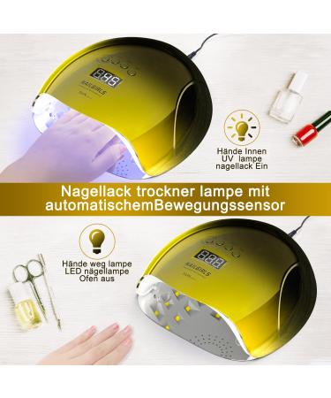 Buy NailGirls 150W LED UV Nail Lamp - Auto Sensor 4 Timers LCD Display Removable Magnetic Plate - Perfect for Gel Nails & Nail Studios - Buy Online on SooperMarket.com