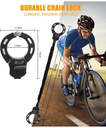 Buy E Scooter Castle: Taikoul Bicycle Lock Handcuff with Key - 95cm Chain Lock for E-Scooters Bicycles Segways Ninebot Xiaomi & Niu - Buy Online on SooperMarket.com