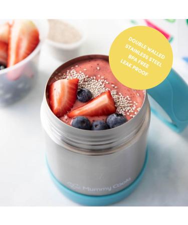 Mummy Cooks Insulated Children's Food Flask 300ml (Pink) | Free Stickers - Buy Online on SooperMarket.com