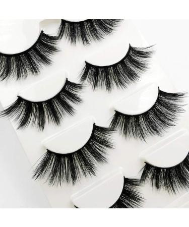 JZK 8 pairs 1.6cm long thick fluffy 3D false eyelashes set reusable fake mink eye lashes with eyelash applicator tweezers G106 G106 1.6cm - Buy Online on SooperMarket.com