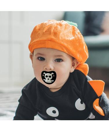Bexdug Baby Pacifier - Funny Halloween Pumpkin Skull Vampire Teeth Soother for Babies | Perfect Halloween Decor - Buy Online on SooperMarket.com