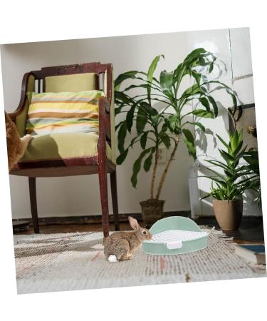 CIYODO Box Rabbit Toilet Plastic Pet Toilet Guinea Pig Toilet Bunny Cage Supply Small Pet Corner Toilet Rabbit Training Potty Hamster Potty Trainer Rabbit Potty Cage Bunny Toilet 25X20X10CM Green - Buy Online on SooperMarket.com