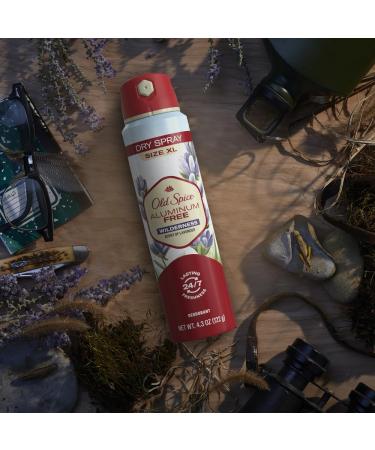 Old Spice Aluminum Free Dry Spray Men's Deodorant 24/7 Odor Protection Wilderness Scent of Lavender 4.3oz (Pack of 3) - Buy Online on SooperMarket.com